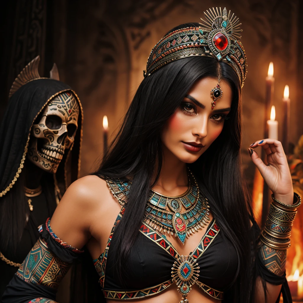 Beautiful Aztec goddess of death
