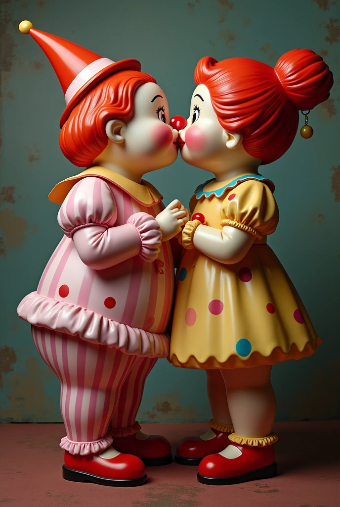 A sissy clown blows up a fat girl into an even bigger fatter more bimbo like blowup toon love doll.