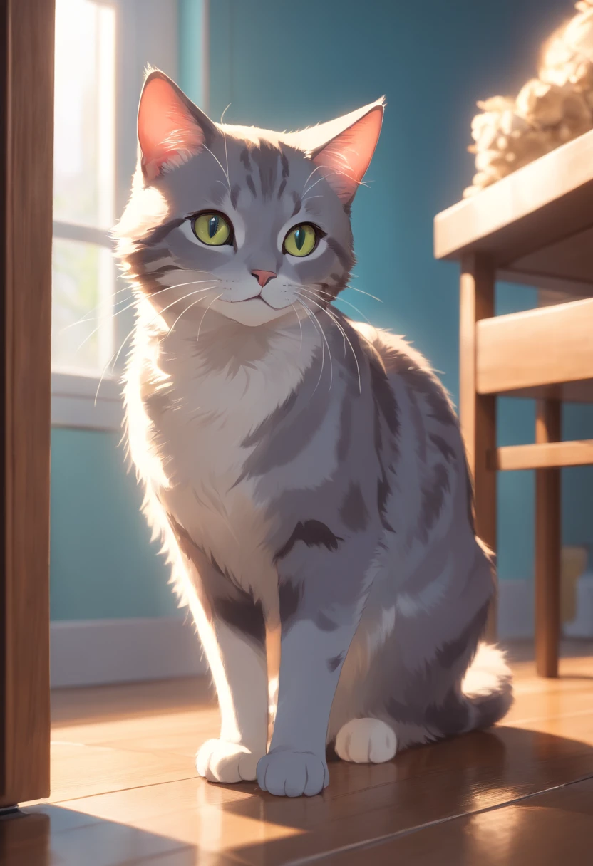 "Generate ultra high definition images of stylish cats, A gray cat wearing a sweatshirt. Using advanced macro photography techniques、Highlight the intricate details of a cat’s fur, Barbard, and expressive eyes.
Place the camera at cat's eye height, Create an intimate connection between the viewer and the subject of the cat. Wide Opening,Achieving shallow depth of field, Make the cat stand out clearly against a slightly blurred background.
Enhance the lighting to emphasize the texture and contours of the cat's body, With software, Remove harsh shadows、, cozy atmosphere.
Scratching a cat in a relaxed position, But balance, Show your flexibility and grace. Try to capture the moment of natural movement, Stretch, beauty of, ETC., Conveying realism.
Implement post-processing techniques to improve image clarity, contrast, and color balance, Protect all aspects, From cats’ intricate patterns to their intense gazes, Presented in stunning detail.8k finally, Convey the gentle beauty and innate elegance of cats,, Capture the moment,Celebrating the uniqueness of cats’ curiosity and balance."