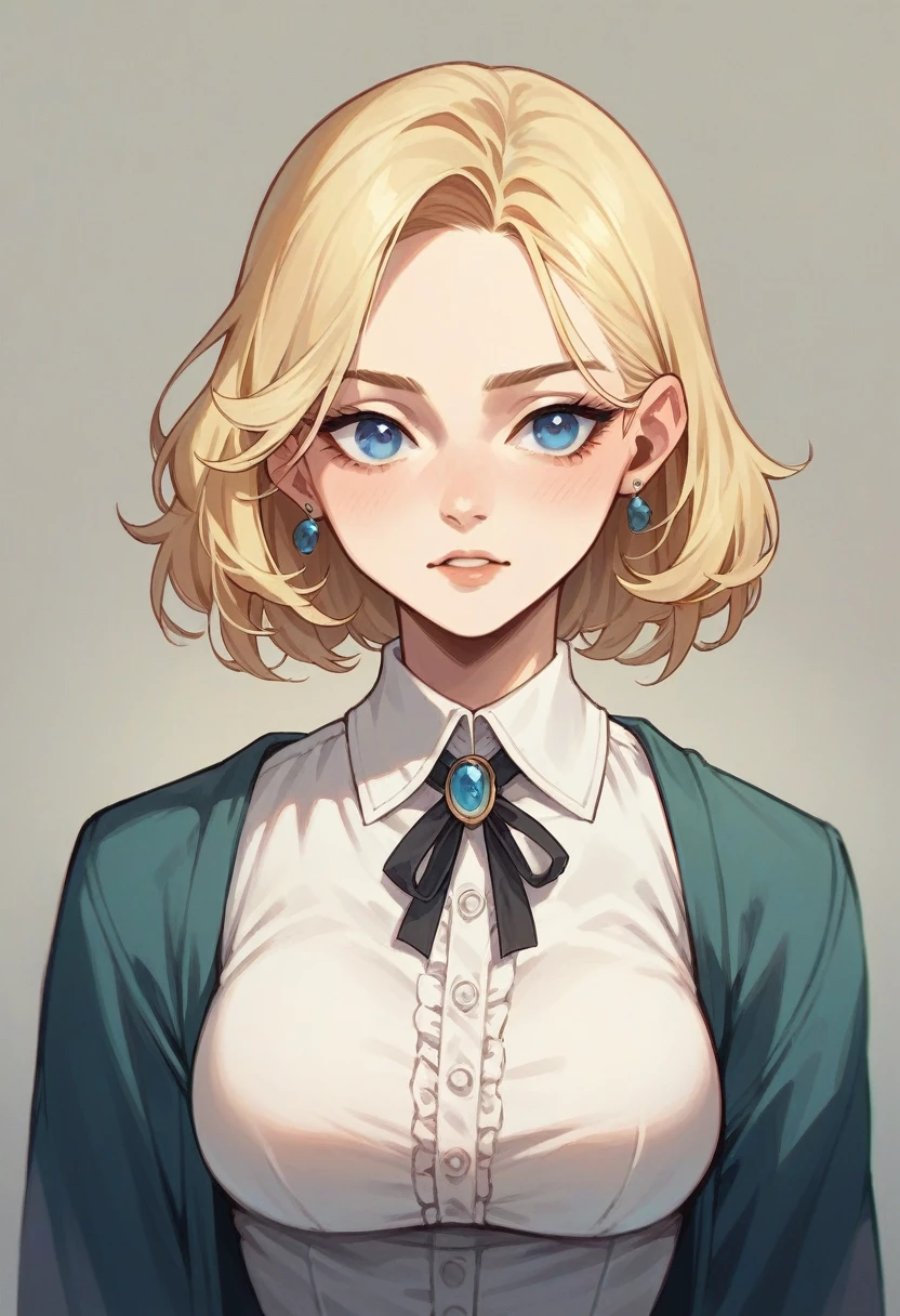 Funeral Walnut , blonde big blue eyes