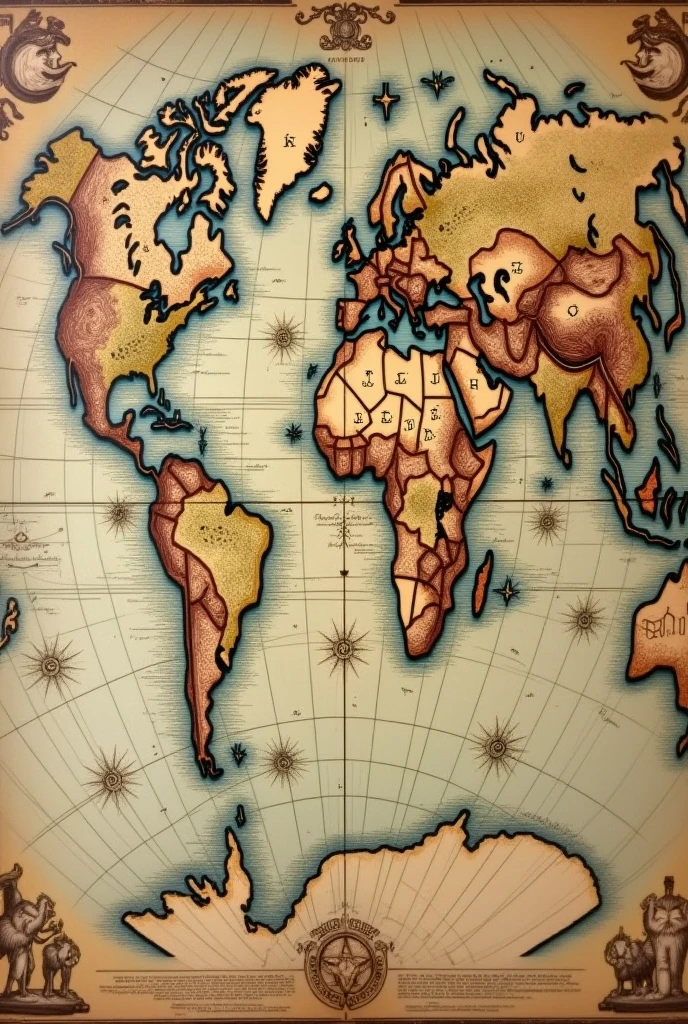 Historical map of the era before Christ. The map must be very detailed
