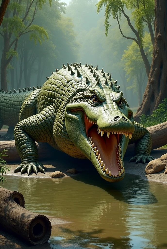 Please draw an illustration of a crocodile