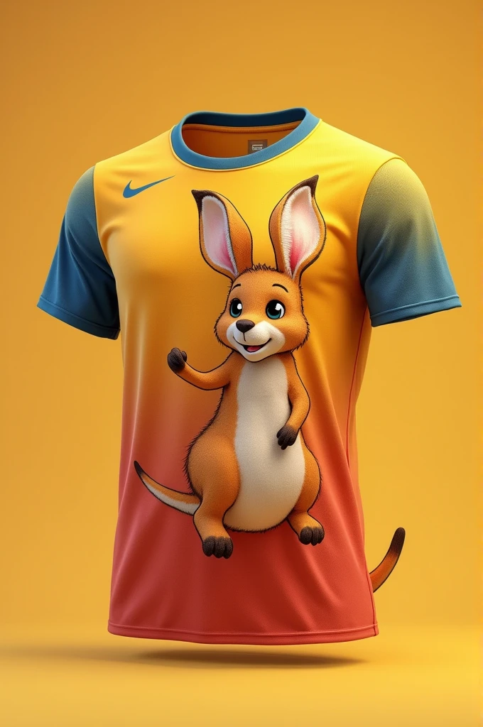 Incredibly cute sports shirt with a small kangaroo logo