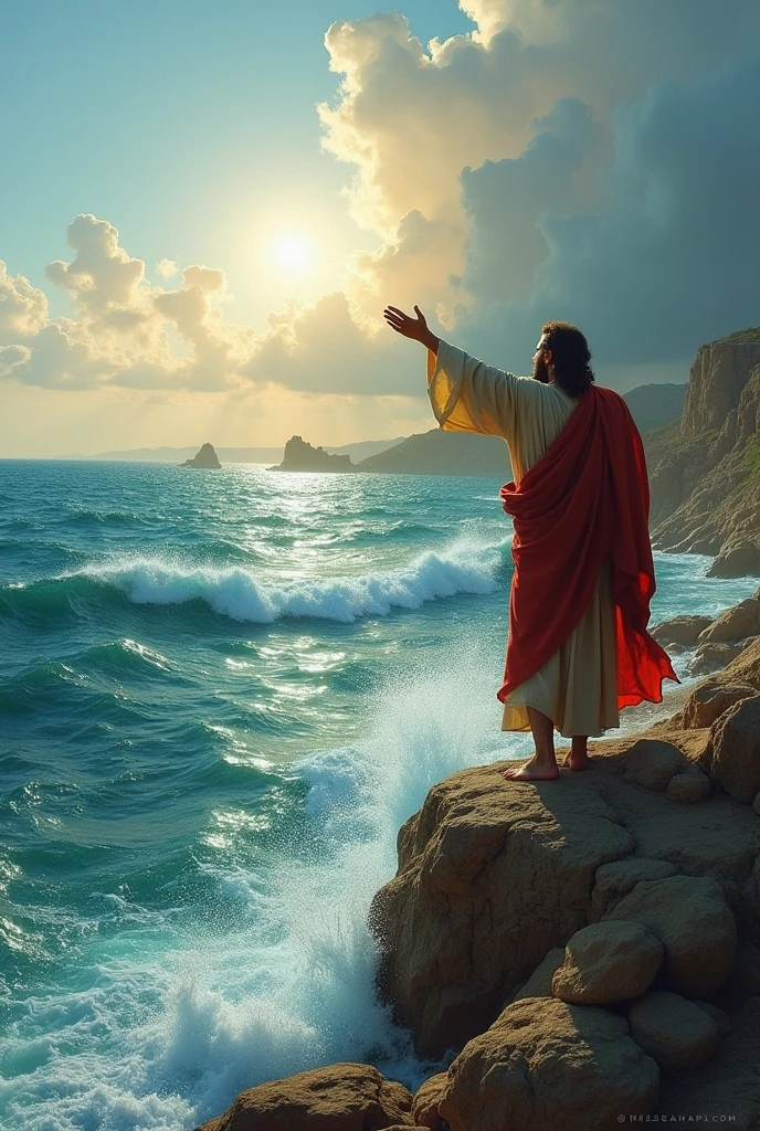 Moses stretched out his hand over the sea, and the waters were divided 