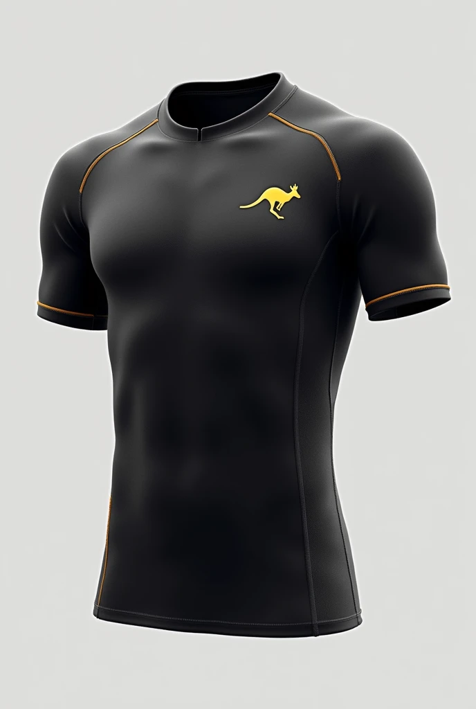 Incredibly beautiful sports shirt with a small professional logo of a kangaroo
