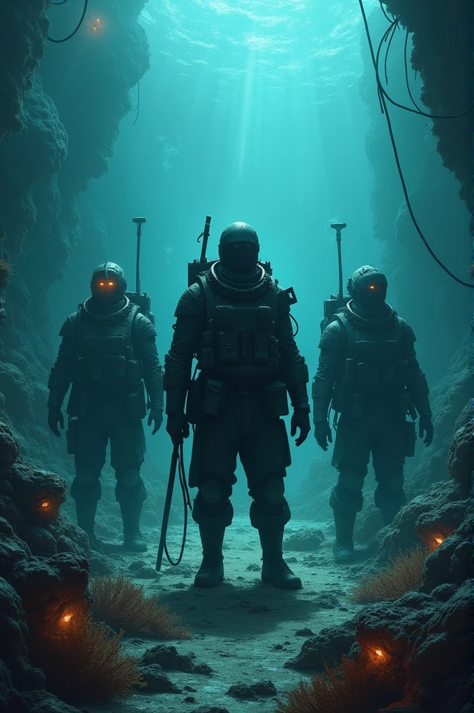 Sea guards abandoned at the bottom of the sea