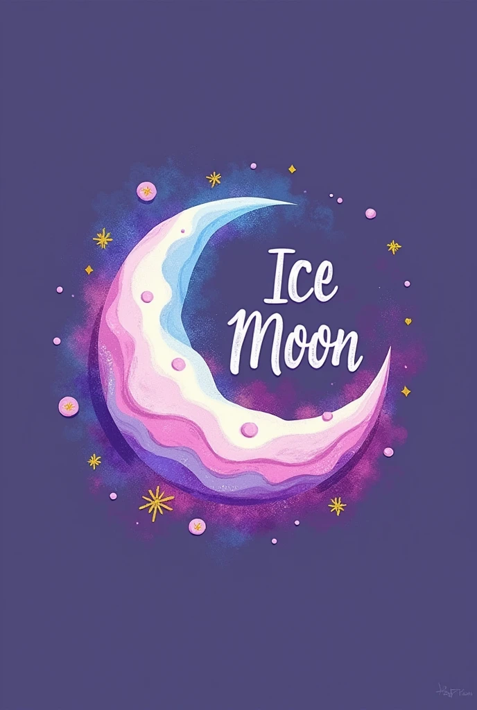 I want you to create a logo for an açaí shop, the name is ice moon acaiteria