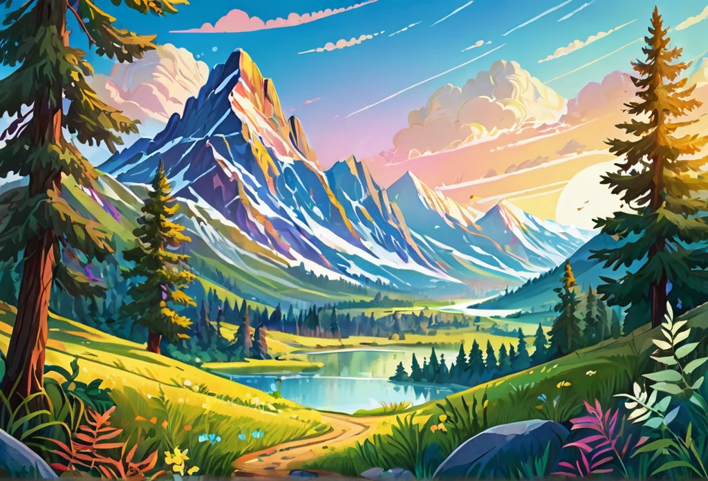  bible story, landscape background, wilderness 
 (masterpiece best quality:1.2) delicate illustration ultra-detailed, illustrations, bright, colourful, 