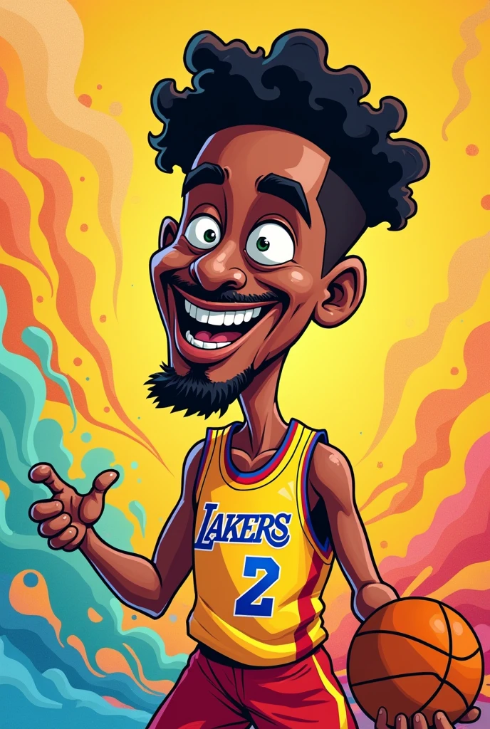 Create a picture of Anthony Edwards in form of cartoon