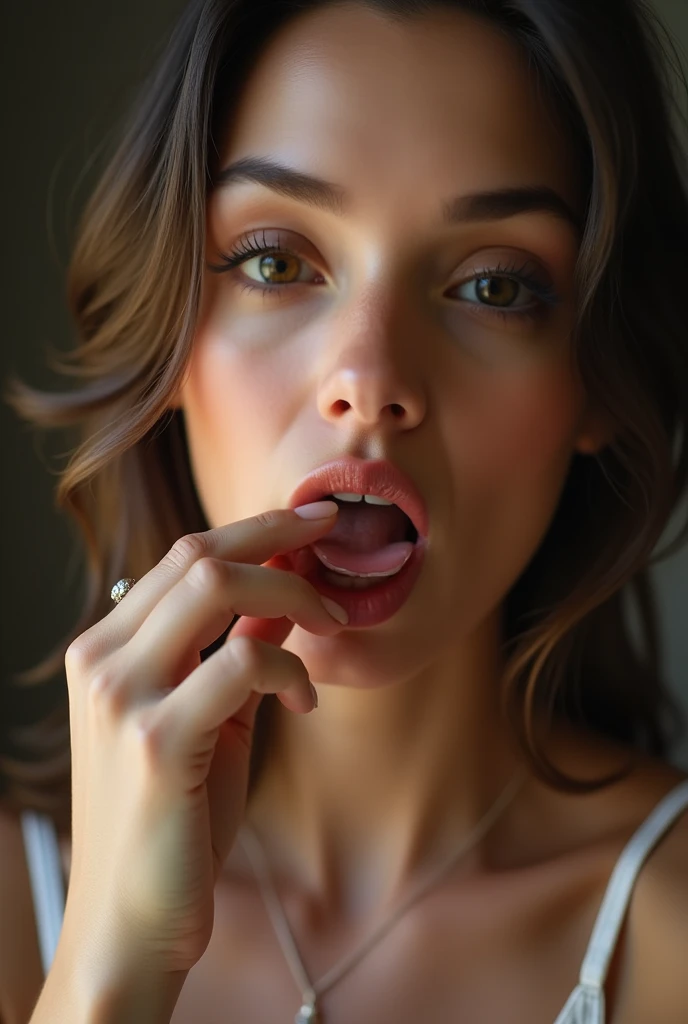 Beautiful woman sucking a penis