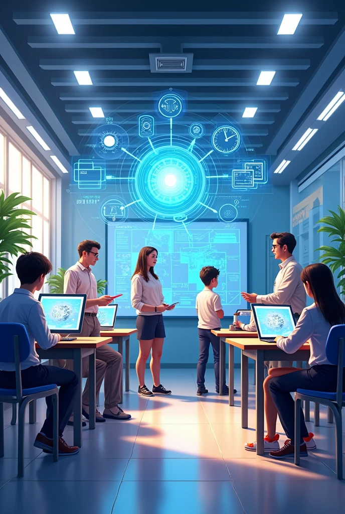 Illustration of the singularity principle in a horizontal way in everyday life in a school HORIZONTAL