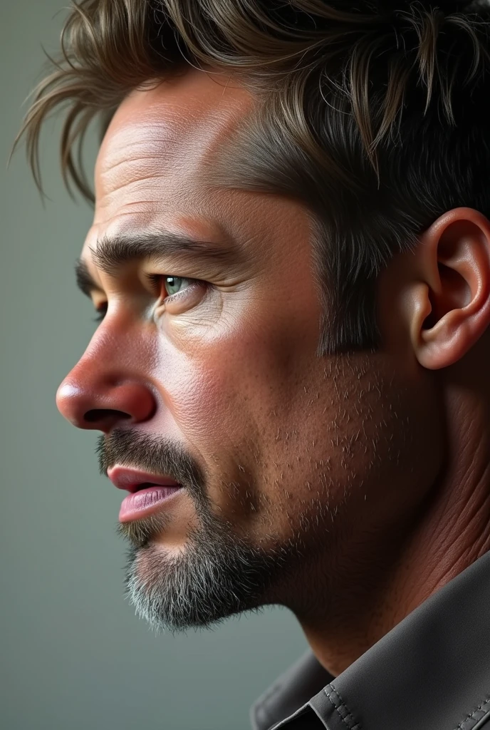 Brad Pitt nose in profile 
