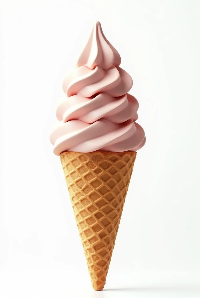 a detailed photo of an ultra-realistic, hyper-detailed and photorealistic ice cream cone, made with the most expensive ingredients and materials, shimmering with a high-gloss finish, set against a plain white background, ultra-detailed, 8k, high resolution, best quality, masterpiece