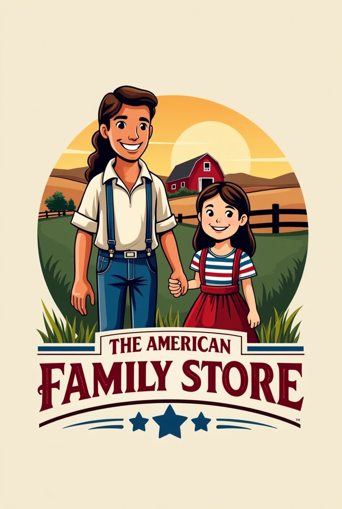 Logo for an American family store