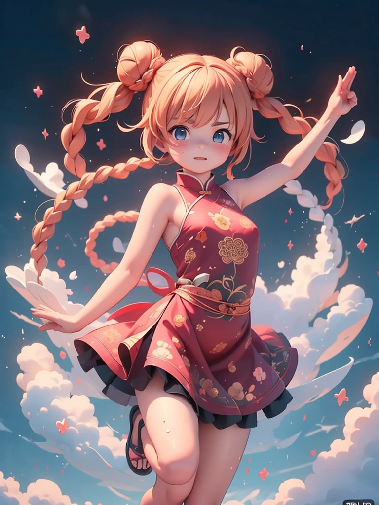 (masterpiece、最高quality、最高quality、Official Art、Beautiful and beautiful:1.2)、(One Girl:1.3)hatsune miku、Twin tails,Big Breasts,quality\(8k,非常に精細なCGユニットのwallpaper, masterpiece,High resolution,top-quality,top-quality real texture skin,Surreal,Increase the resolution,RAW Photos,最高quality,Very detailed,wallpaper,Cinema Lighting,Ray Tracing,Golden Ratio\), break ,alone,1 female\(cute,cute,small ,Hair is floating,Hair color is dark red,Braided twin bun hairstyle,Eye color is dark red,Big eyes,Red Chinese Dress,chest,Combat Stance\(kung-fu style\),Dynamic Angle,Long Shot,whole body,Dust cloud caused by stamping,Angry face,chestの谷間\),background\(outside,Classical Chinese Temple\),[Browsing Caution:2.0],Long Shot