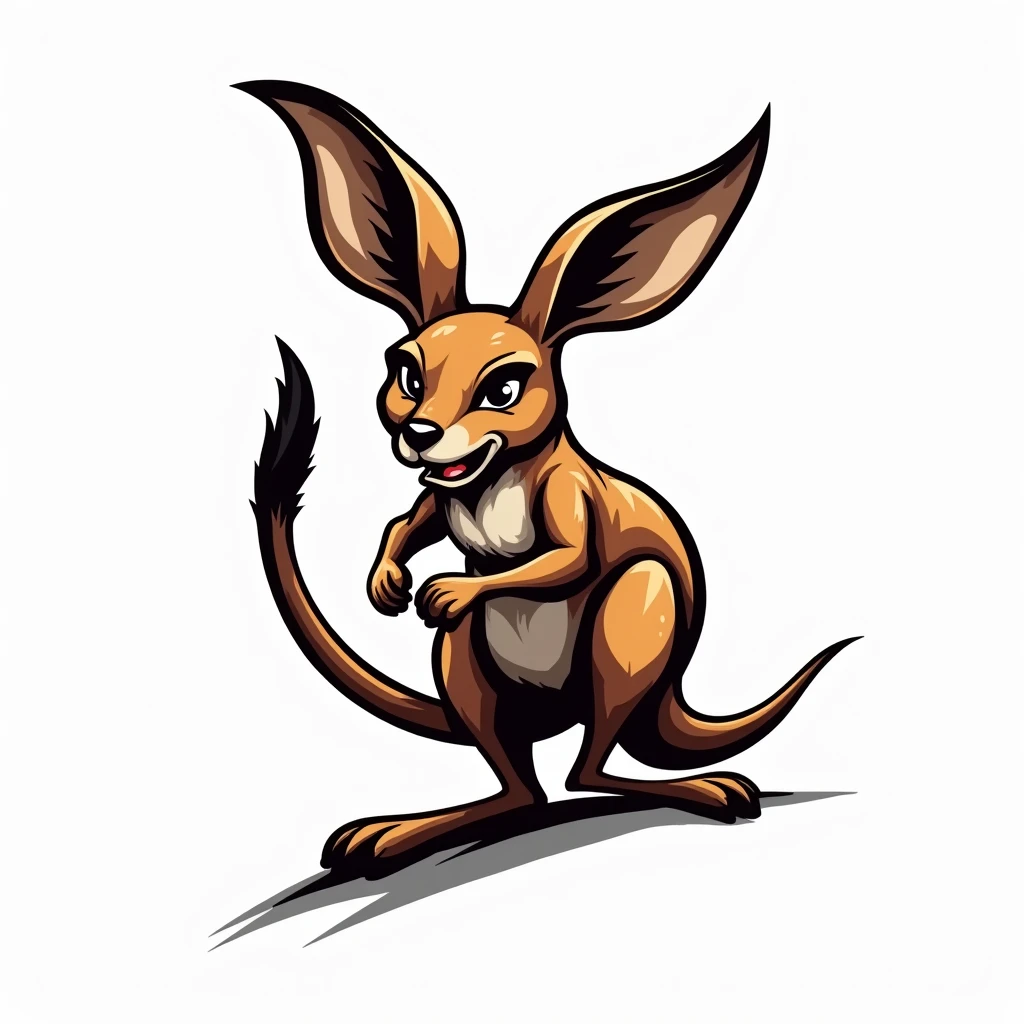 Incredibly beautiful and attractive sports logo of a kangaroo png image