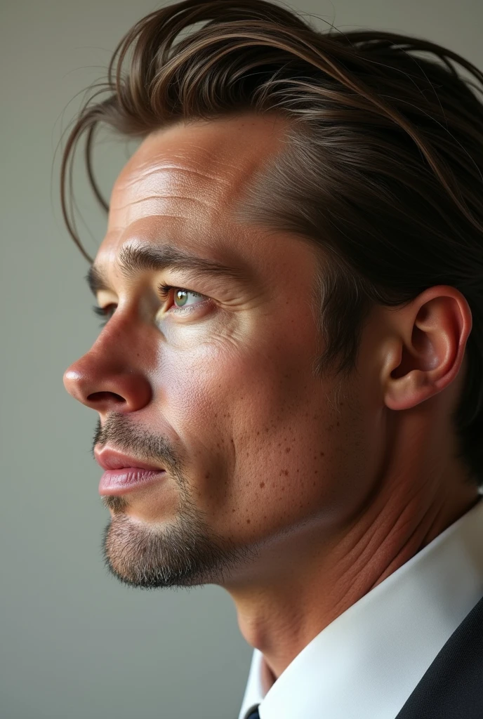Brad Pitt's nose in profile as a young man