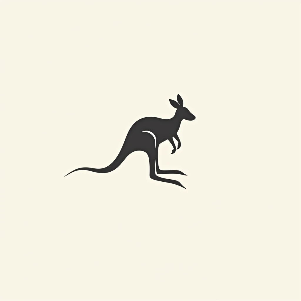  Incredibly beautiful and attractive subtle sports logo of a kangaroo png image