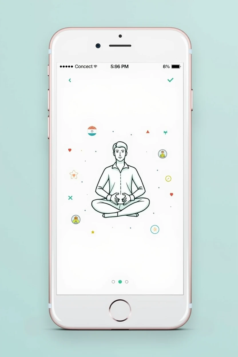 App prototype . Title: "Mental Health Platform for University Students" Functionalities: meditation tools, online chat, and educational resources.