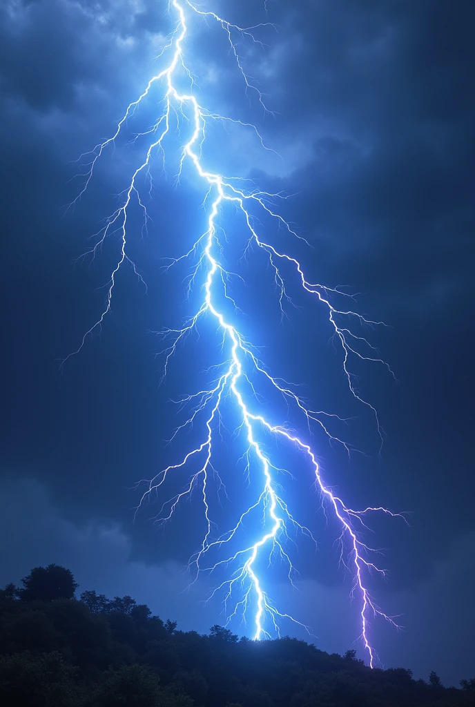 I need an image alluding to several blue and purple lightning bolts