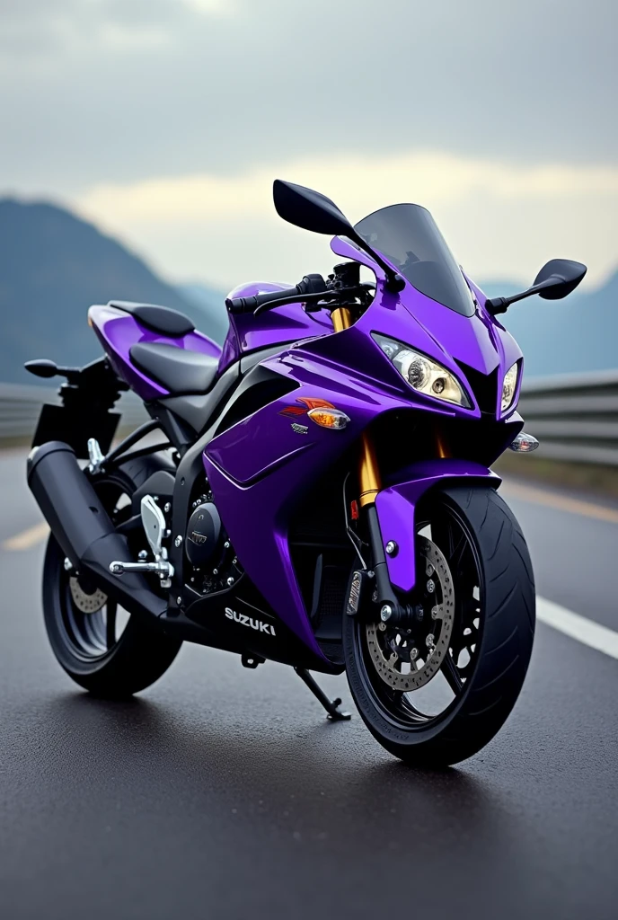 Design Suzuki GSX 150 motorcycle in purple with black