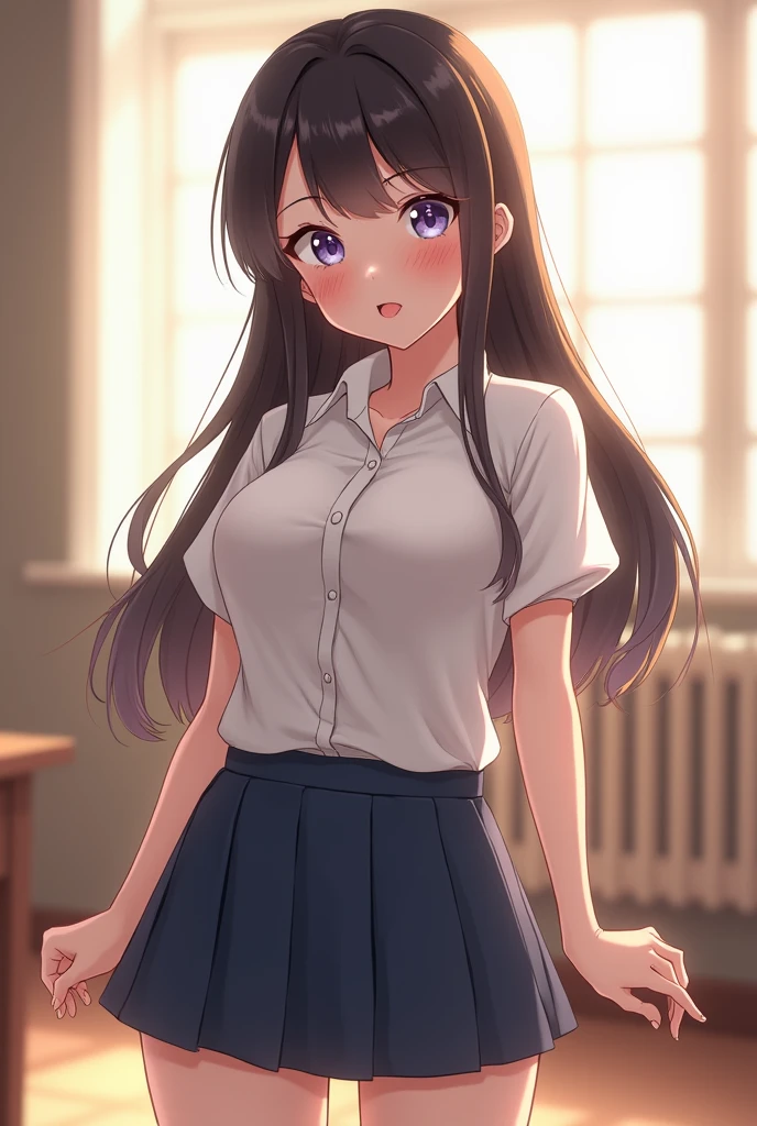 J cup,Shenzhen school uniform,Junior high school students,cute,Big Breasts,Roll your eyes,blush,Stick out your tongue