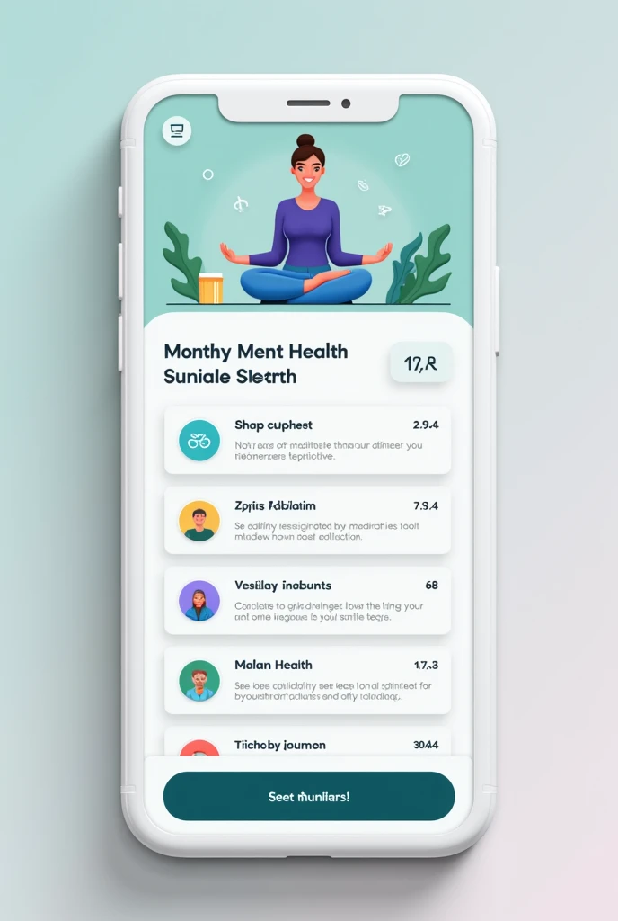App prototype . Title: "Mental Health Platform for University Students" Functionalities: meditation tools, online chat, and educational resources.