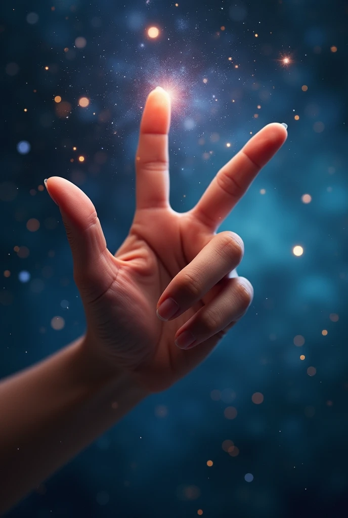 give me fingers with astral background