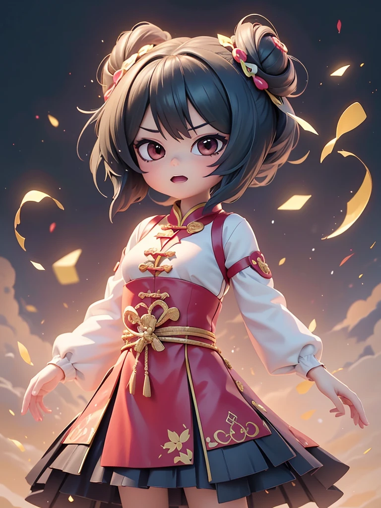 (masterpiece、最高quality、最高quality、Official Art、Beautiful and beautiful:1.2)、(One Girl:1.3)hatsune miku、Twin tails,Big Breasts,quality\(8k,非常に精細なCGユニットのwallpaper, masterpiece,High resolution,top-quality,top-quality real texture skin,Surreal,Increase the resolution,RAW Photos,最高quality,Very detailed,wallpaper,Cinema Lighting,Ray Tracing,Golden Ratio\), break ,alone,1 female\(cute,cute,small ,Hair is floating,Hair color is dark red,Braided twin bun hairstyle,Eye color is dark red,Big eyes,Red Chinese Dress,chest,Combat Stance\(kung-fu style\),Dynamic Angle,Long Shot,whole body,Dust cloud caused by stamping,Angry face,chestの谷間\),background\(outside,Classical Chinese Temple\),[Browsing Caution:2.0],Long Shot