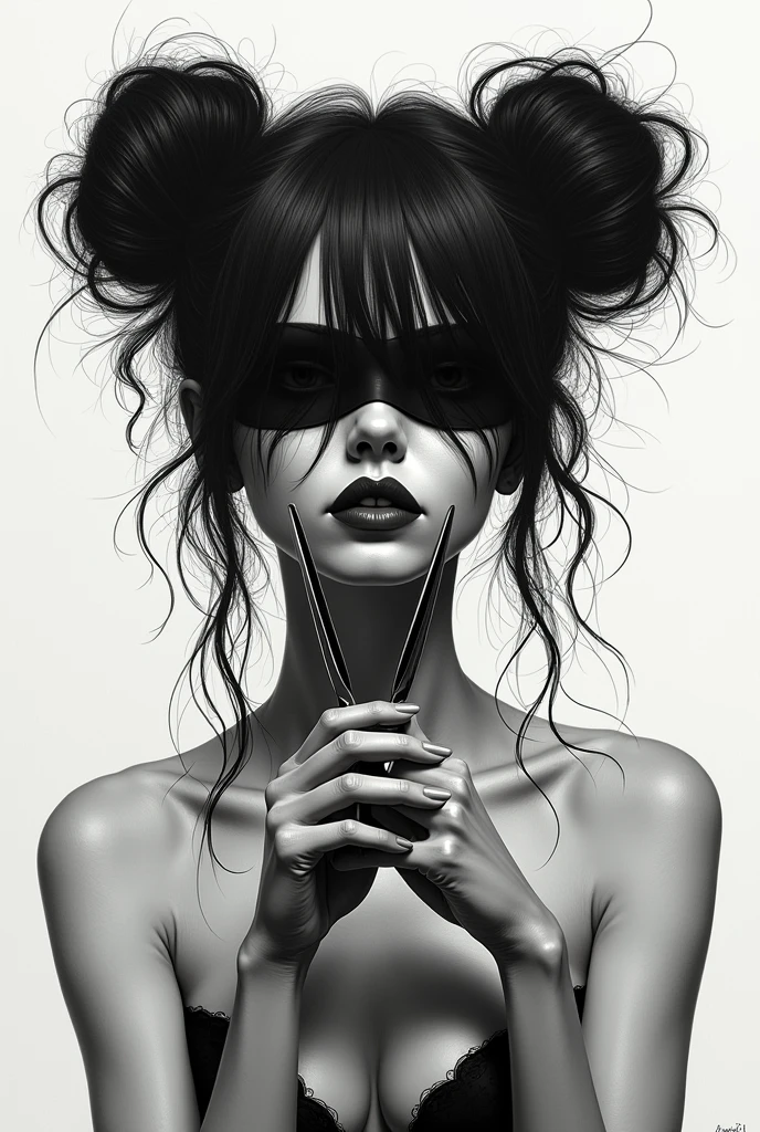 ((Girl smoking cigarette、Black hoodie、White panties)), scribble, nightmare, Doll-like face, Manga style, rough sketch, , (masterpiece), (High resolution), (Very delicate), (clear), Comic style illustration,(Horror elements), Japanese painting illustration, whole body,(snap shot),crazy illustration, antique, Dark atmosphere, Flat Illustration, Creepy Appearance, Characteristic hairstyle, creative accessories, Unique atmosphere、Cute Smile