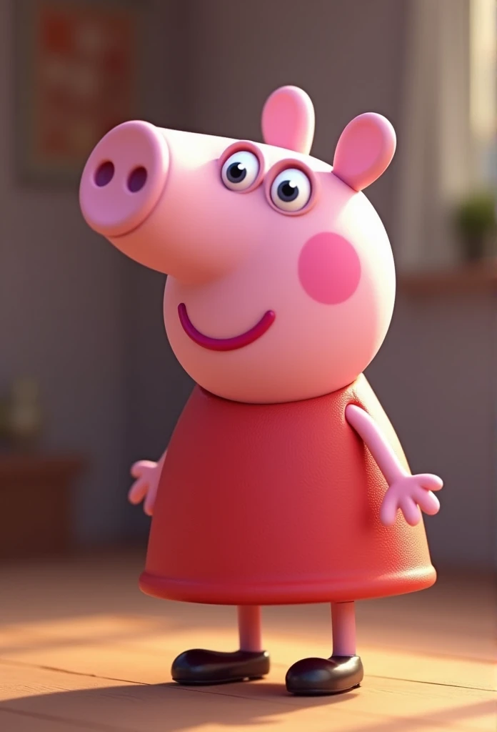 Pepa pig cartoon character animation character, stylized character, animation style rendering, 3d stylized, Arnold Maya rendering, Stylized 3D rendering, toon render screenshot, 3d character, 3d character, Stylized 3D rendering, 3D character rendering, cartoon character, Personagem de close up, character posing, (Pixar-style) (master part:1.2) (bokeh) (best qualityer) (skin detailed) (detailed texture) (8k) (Argilla) (cinematic lighting) (sharp focus