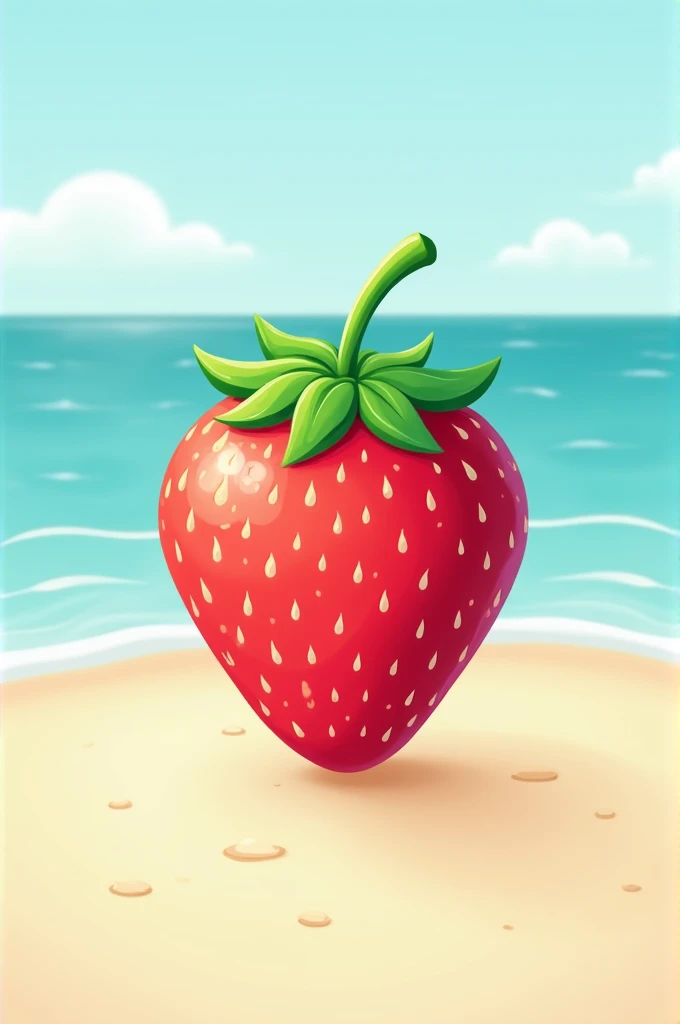 You can make a simple logo of a strawberry on a beach