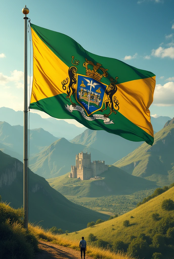 Create a flag symbol, to represent the school of Piauí
