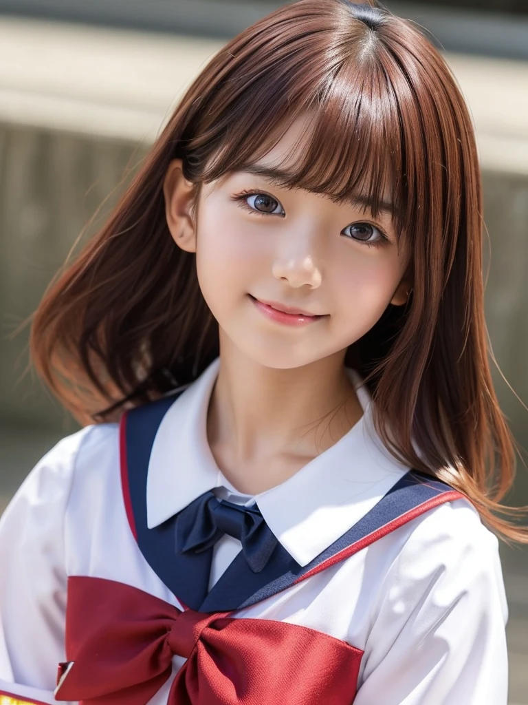 (Realistic:1.25), Bright lighting, Professional Lighting, Face Light, Smooth lighting, A Japanese Girls, Adult, beautiful girl, action, gravure, sexy,Very beautiful, Very beautiful detailed eyes, dorropy eyes,Detailed face, slim, (Very short fluffy hair:1.0), (Red Hair Color:1.2), Clear Eyes, Looking into the camera, (Ecstasy, orgasm, erotic:1.0), Face close-up, smile,( School Uniform:1.5))"