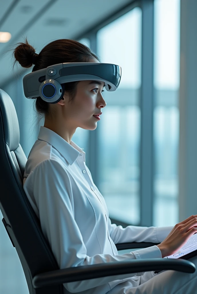 Imagine a wearable device with a touch screen and EEG sensors
(electroencephalography) y ECG
(electrocardiograph). The user places a helmet with sensors on his head and sits in a comfortable chair.. The device analyzes brain and heart signals to detect abnormal patterns.