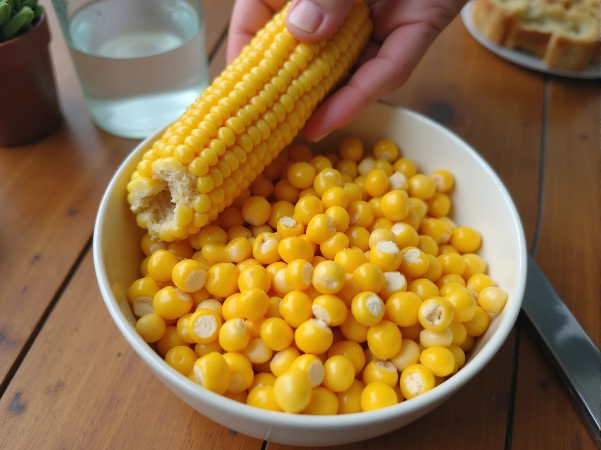 eating corn