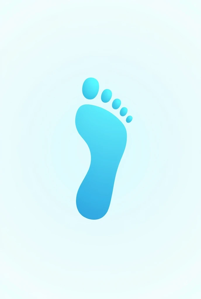 Create a simple logo for foot deodorant, that includes the color blue 