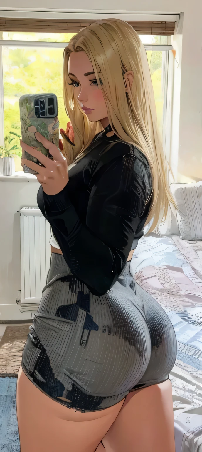a girl with a big butt.