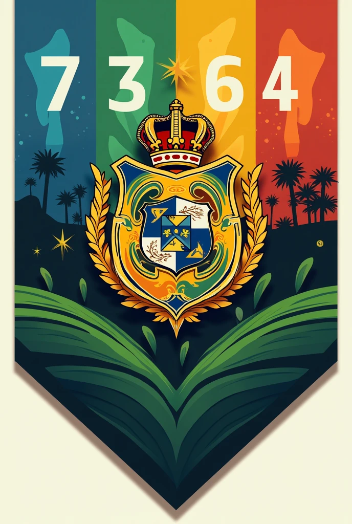 Create a flag symbol, to represent the school of Piauí obs: 1,2nd and 3rd year of high school