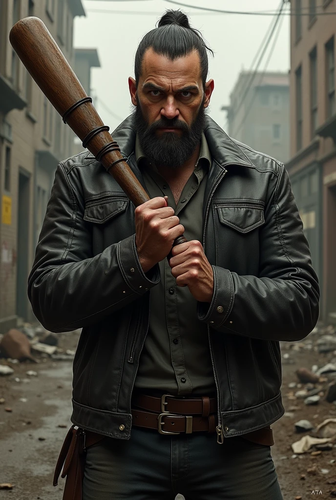 Photorealism negan with base Ball lucy