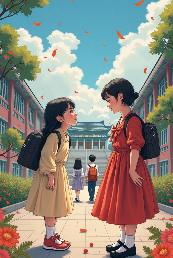A very interesting and exciting fictional novel. The cover is full of creativity. On the cover is a famous and beautiful Korean high school, as well as two beautiful girls and two fat Korean boys. It is very exciting and has a rare cover.
