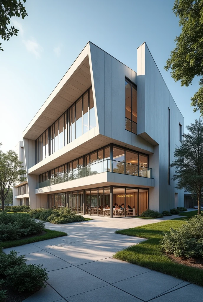 Campus building with detailed and distinct modernized school design
