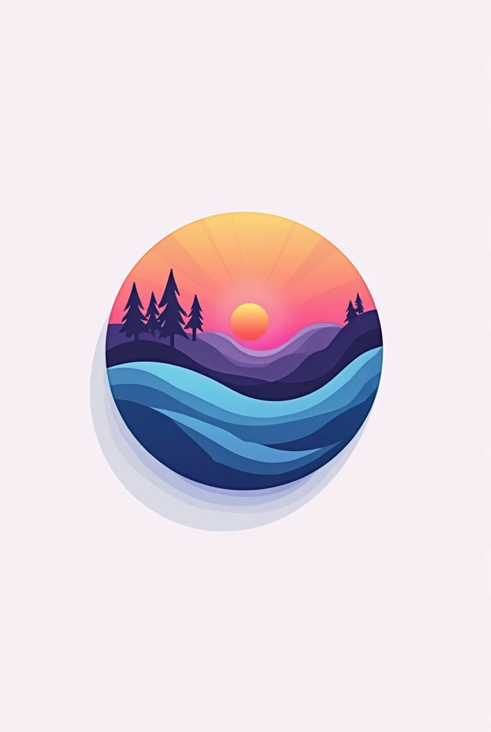 I need to create a logo with the colors purple, blue, marillo, red, various ranges of pastel colors preferably, and that this has a landscape, People, a world and several hands to help them
