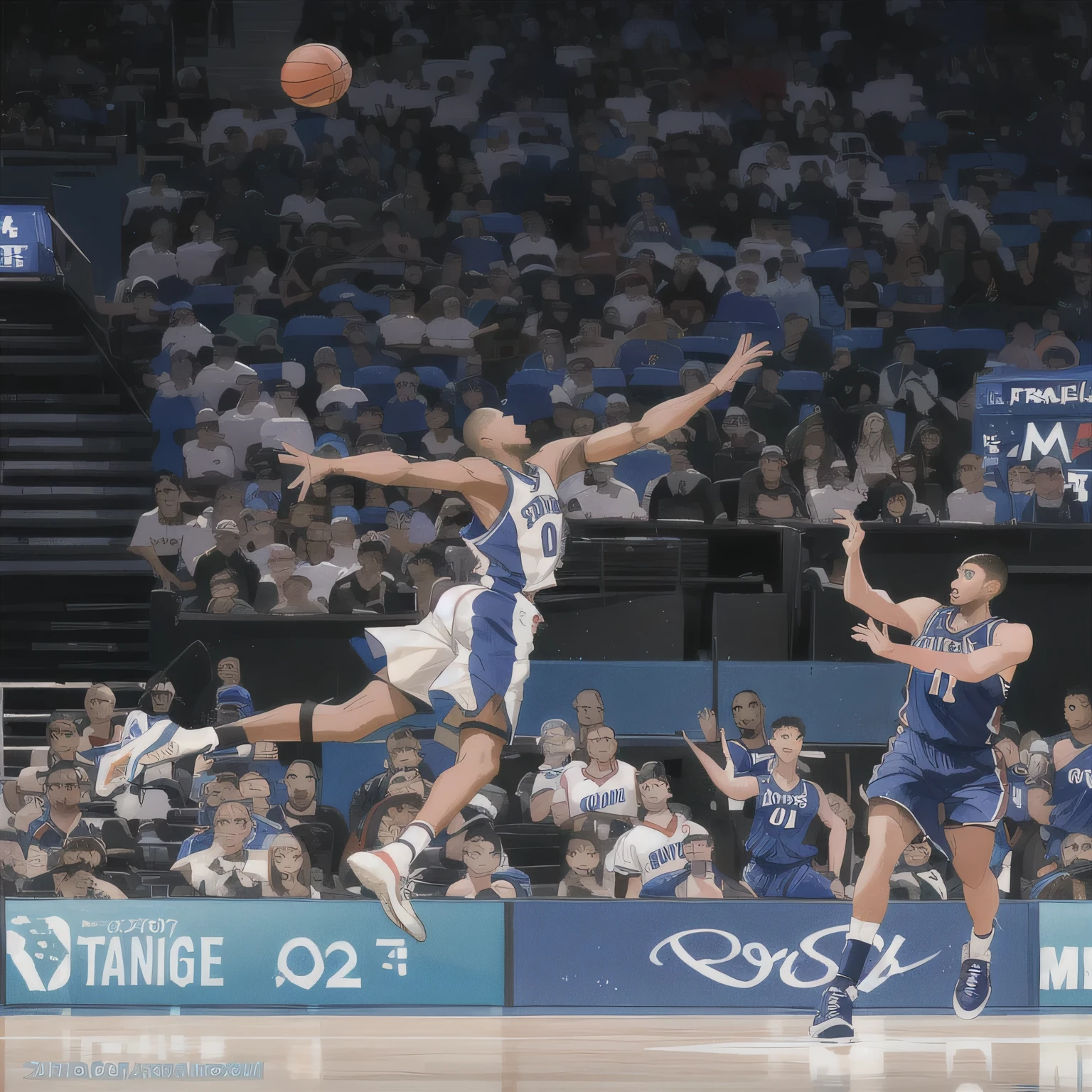 Arafed basketball player jumping to hit a ball with his right hand., prize shot, prize - winning shot, posterized, prize winning shot, taken in 2022, perfect shot, Jayson Tatum as Heroic Guerrilla, by Frank Mason, awesome shot, tendency in dribbling, Amazing shot, flying shot