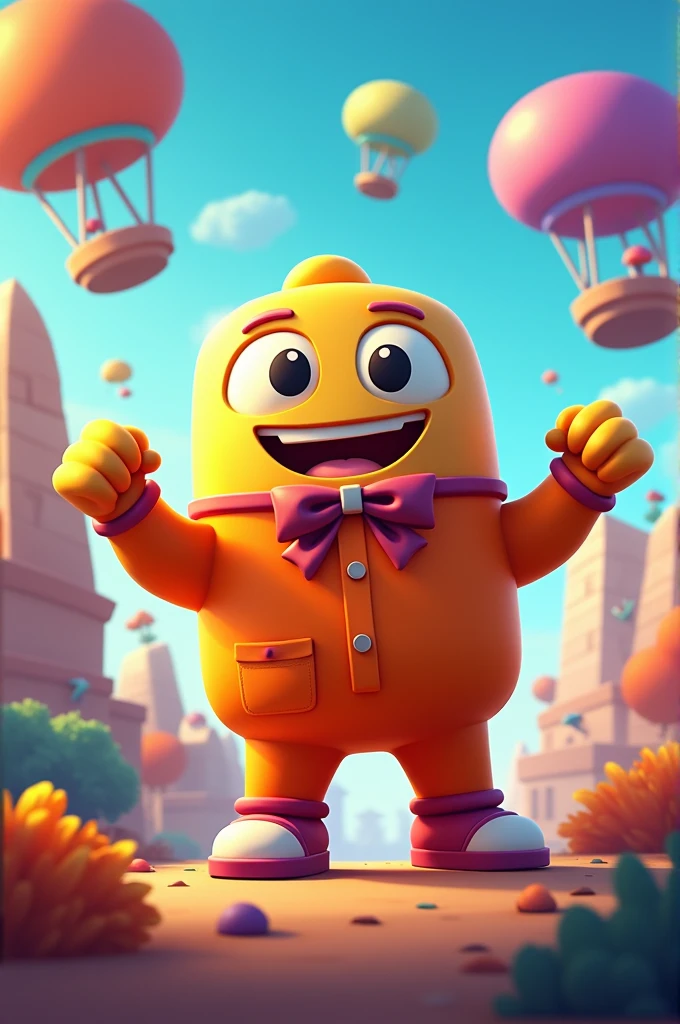 Give me a youtube mockup cover of the game fall guys