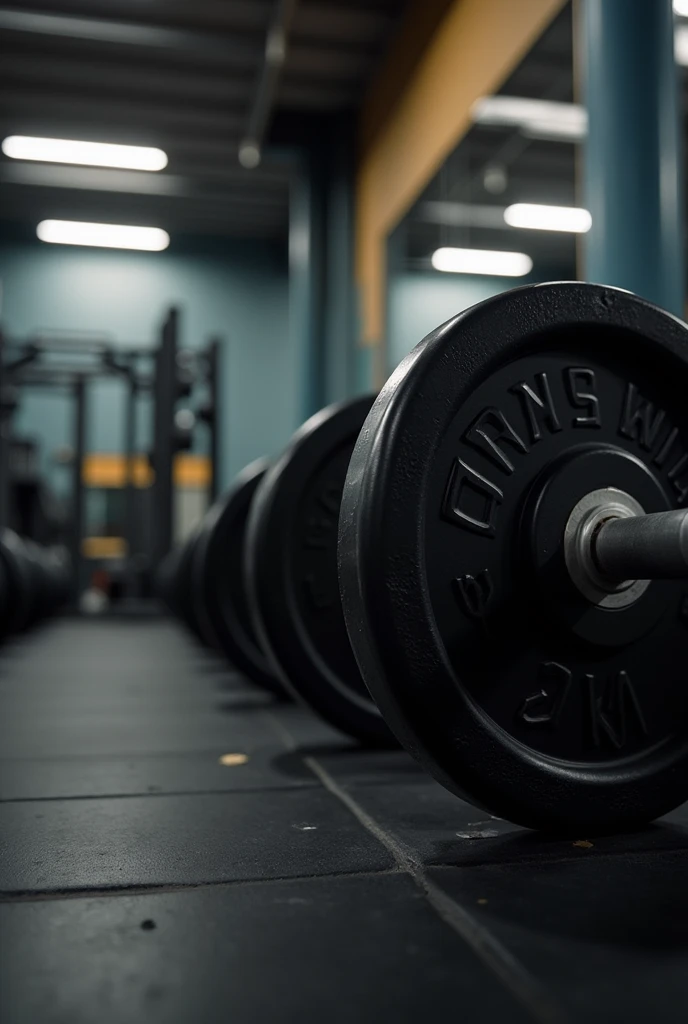 give me a picture of weights in a gym