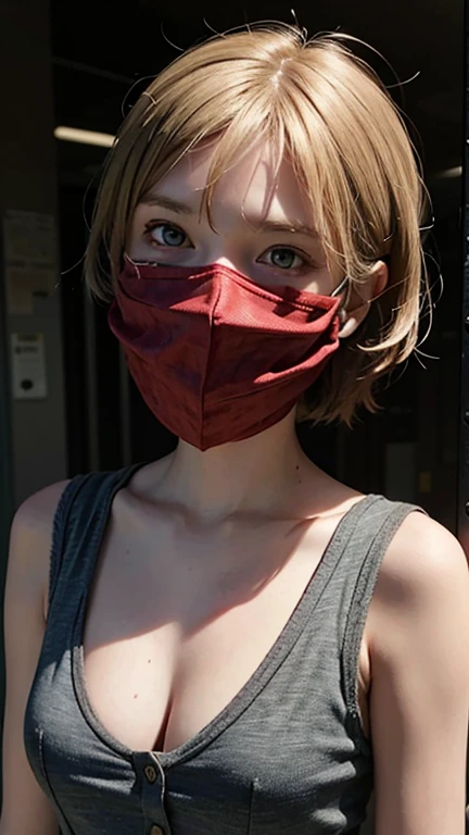 Silent Hill Girl, One Girl, alone, have, dress, Cleavage, Short sleeve, Faceless female, Blood, monster Girl, Faceless, Middle school students, Blood on clothes, can&#39;I can not stand it, Horror \(theme\), Background Complex, learn more.