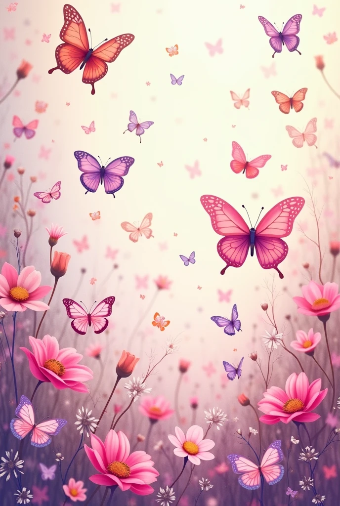 Butterfly and flower wallpaper that says Carmen in mixed pink and purple letters
