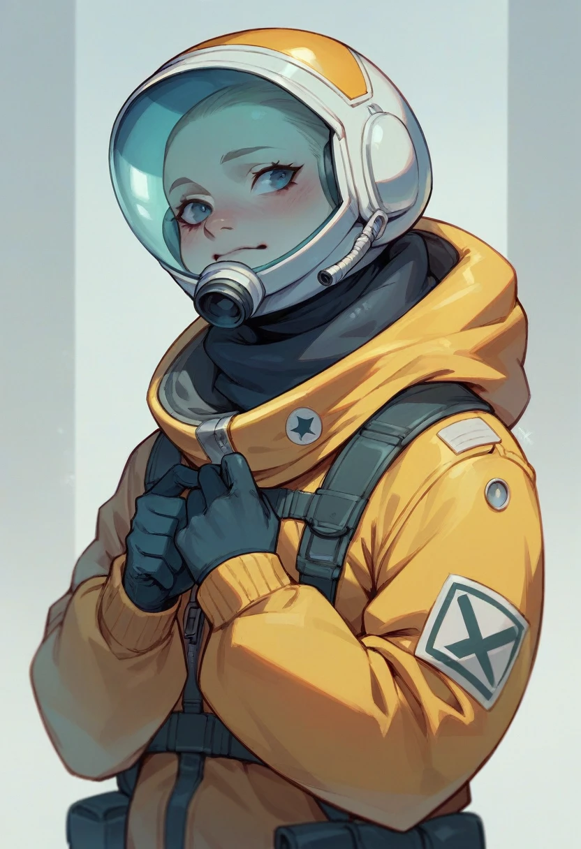 Zero two shiny down winter hazmat suit
