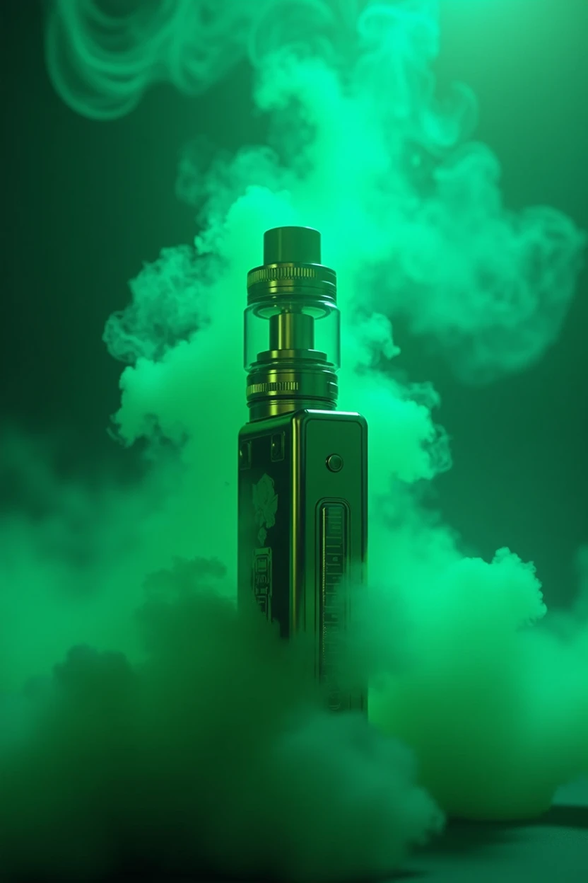 (photorealism:1.2), vape , futuristic , green color , cold , 4k
